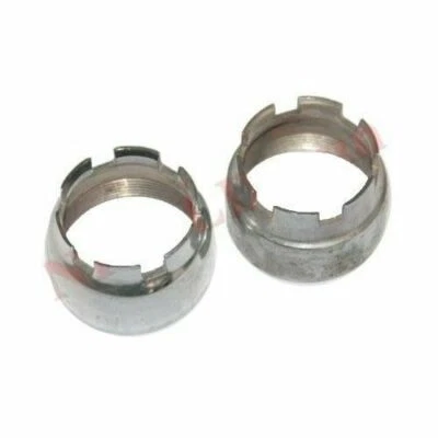 Chrome Plated Exhaust Muffler Collar Spanner Nut Clamp Set Yamaha RD 350 250 ECs - Image 1 of 3