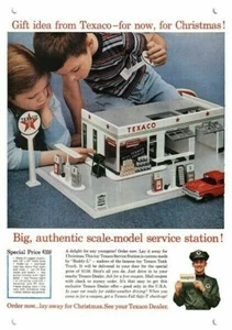 1960 TEXACO JUGUETE SERVICE STATION **** RÉPLICA DECORATIVA DE METAL SIGNO **** - Imagen 1 de 1