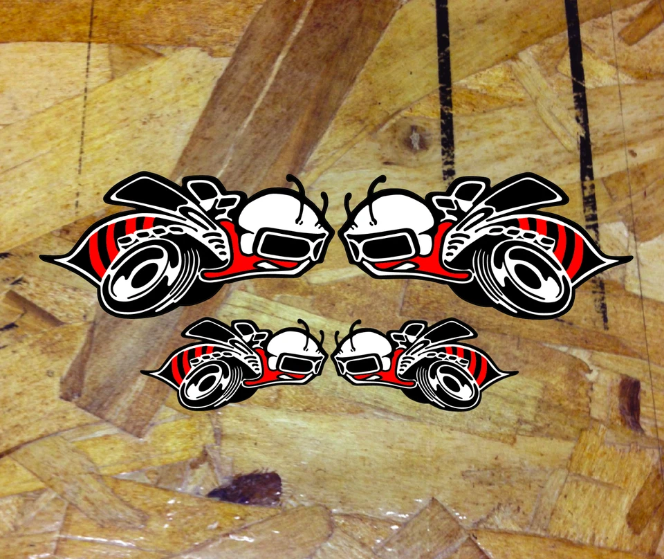 Juego de 2 gráficos reverso calcomanía Super Bee RED Superbee + 2 extra más pequeños Foto 1 de 2