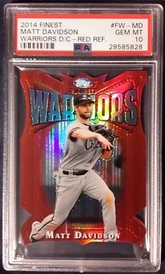 2014 TOPPS FINEST WARRIORS RED REFR D/C MATT DAVIDSON ROOKIE CARD PSA10 #'D 8/10 - Image 1 of 3