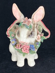 Vintage Linda Bailey California Pottery 7½" Ceramic Bunny Rabbit Figurine Gumps - Picture 1 of 11