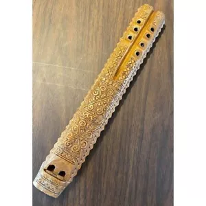 Vintage Wooden Kaval Balkan Double Flute Hand Carved Light Wood Instrument - Picture 1 of 7