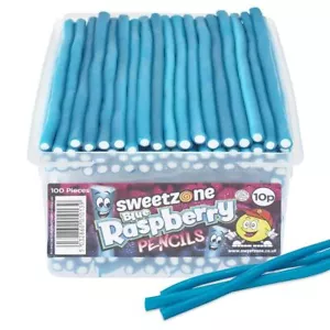 Blue Raspberry Pencil sweets cable chewy retro red party fruit favour BEST PRICE - Picture 1 of 2