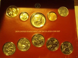 2019 P & D 1c-5c-10c-25c-50c uncirculated coin set in O.G.P. - Picture 1 of 5