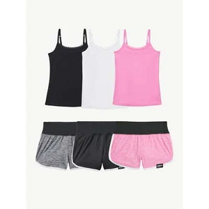 Justice Girl's Size L Multicolor 3pk Cami and Short Set, --T9-- - Picture 1 of 7
