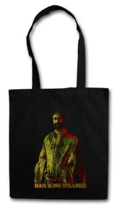 HAILE SELASSIE PORTRAIT II STOFFTASCHE EINKAUFSTASCHE Lion of Judah Rastafari - Picture 1 of 1