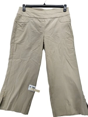Pantalones capri Hearts Of Palm para mujer 18W tostados elásticos pierna recta M185 Foto 1 de 4