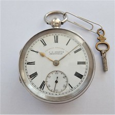 1898 SILVER CASED ENGLISH LEVER POCKET WATCH J G GRAVES SHEFFIELD WORKING