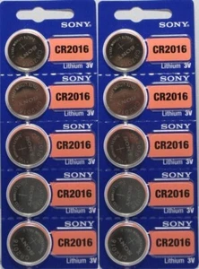 10 Pack Genuine SONY CR2016 Lithium Battery 3V Coin Cell ECR2016 BR2016 DL2016 - Picture 1 of 12