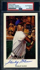 Stanley Glenn PSA DNA Signed 1991 Ron Lewis Negro League Postcard Autograph