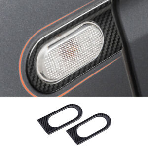 Carbon Fiber Steel Front Turn Signal Cover Trim For Benz Smart Fortwo 2015-2020