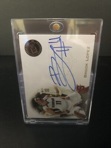 2008 Presspass Authentics Signings Brook Lopez RcAutograph SP #d 52/75 Blue Ink