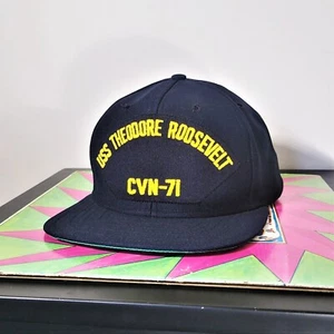 De colección USS Theodore Roosevelt New Era Gorra Gorra De Colección Marina Portaaviones EE. UU. USADO EN EXCELENTE ESTADO - Imagen 1 de 9