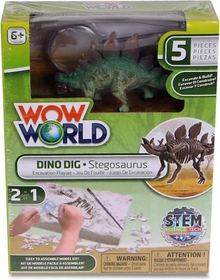 Wow World Dino DIG Excavación Juego STEM Ciencia Tecnología Matemáticas 2 en 1 Foto 1 de 4