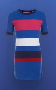 Tommy Hilfiger Girls Ribbed Colorblocked Dress, Size 5 - Picture 1 of 15
