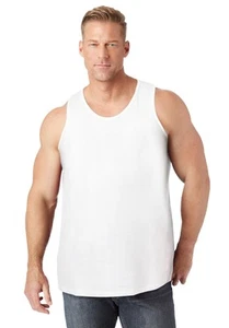 KingSize Men's Big & Tall Shrink-Less Lightweight Longer-Length Tank - Picture 1 of 51