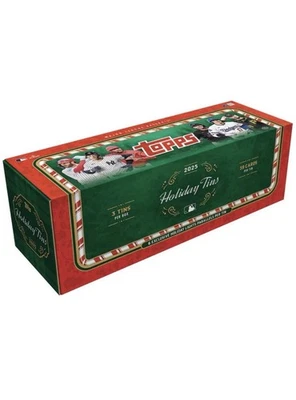 2025 TOPPS HOLIDAY MLB BASEBALL 3-TIN BOX 177 CARDS FACTORY SEALED - Image 1 of 2