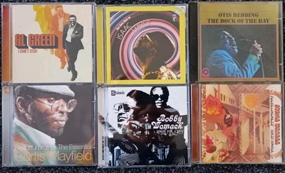 Stevie Wonder Al Green Otis Redding Bobby Womack Issac Hayes  6 CD Soul Bundle  Foto 1 de 4