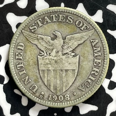 Lote de 50 centavos 1908-Estados Unidos Filipinas #C2540 ¡Plata! Foto 1 de 2