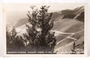 RPPC Imnaha Canyon Highway Grade bis Hat Point in der Nähe von Imnaha OR - Bild 1 von 2