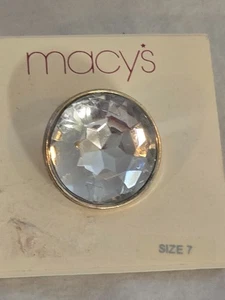 Anillo de piedra grande de cristal Macys talla 7 - Imagen 1 de 2