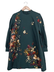ZARA Vestido tipo túnica Mujeres Vestido Talla EU 40 verde-rojo look casual - Imagen 1 de 5