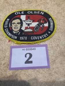 ole olsen coventry&danmark 1978 speedway sew on patch world champion - Bild 1 von 2