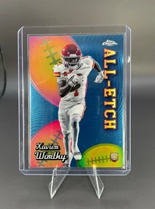 2024 Topps Chrome XAVIER WORTHY (RC) All-Etch Rookie Insert Card #CAE-XW Chiefs - Picture 1 of 5