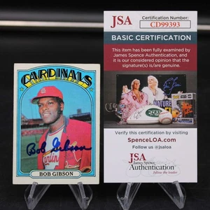 Bob Gibson Signed 1972 Topps #130 St. Louis Cardinals Autograph JSA ZJ17841 - Picture 1 of 3