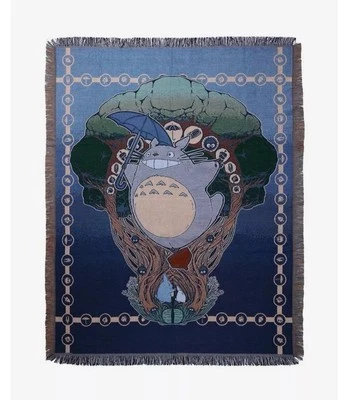 Manta tejida My Neighbor Totoro tapiz flecos 48x60 Studio Ghibli nueva Foto 1 de 3