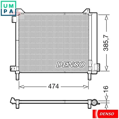 CONDENSER AIR CONDITIONING DCN46030 FOR NISSAN MARCH/IV/ACTIVE MICRA 1.2L 3cyl - Image 1 of 4