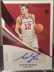 2021-22 Immaculate Collegiate Austin Reaves Rookie Autograph Ruby Red /25 - Picture 1 of 1