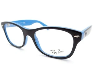 Ray Ban 1528 Jr Kids 3659 Black on Blue New Authentic RX Frame 46mm - Picture 1 of 4