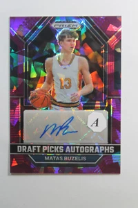 Matas Buzelis 23-24 Sensational Signatures AGRIETADO Púrpura Prizm Auto 69/99 - Imagen 1 de 6