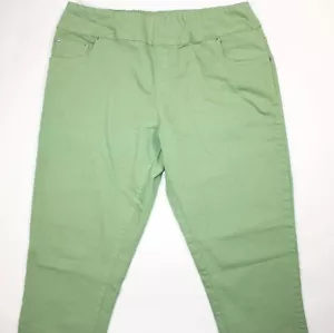 BLAIR DenimEase Pull On Flat-Waist Denim Jeans, Size 18P, Green, NEW! - Picture 1 of 3