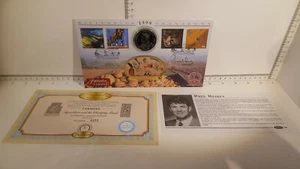 (Lot 639) Benham PNC Gibraltar 1999 Crown  Signed by Paul Heiney - Picture 1 of 6