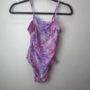 Girls Speedo Swimsuit XL 16 Perfrmnc 1 Pcs Mltclr UPF50+/ Chlor/Pill/Wdg Resist - Picture 1 of 7
