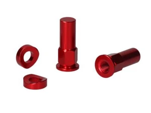 KMX24 Tuerca Y Disco Para Soporte De Neumáticos Largo En Set Rojo - Imagen 1 de 1