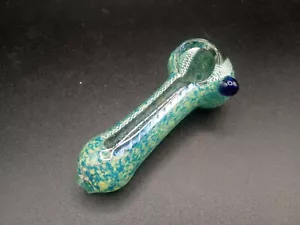 3.5" Green Dichro Glass Tobacco Smoking Hand Pipe Tobacco Pipe - Picture 1 of 7