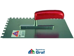 HaWe Glättekelle 280x130 mit Viereck-Zahnung rostfrei, 4x4 / 6x6 / 8x8 /10x10mm  - Bild 1 von 1