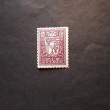 LIECHTENSTEIN 1935/ STEMMA 5 FRANCHI LILLA, INTEGRO MNH**