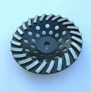 7 in 24T 5/8-11 thread arbor cup wheel coarse grit aggressively grinding - Picture 1 of 4