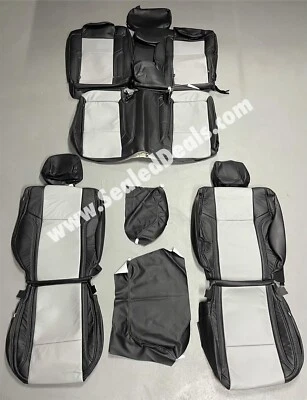 Katzkin Black & Gray Perf Leather Seat Covers for 2015-2022 Dodge Challenger - Image 1 of 4