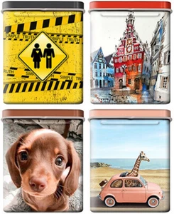 4x Metall Zigaretten-Etui Zigarettendose Zigarettenbox Zigaretten-Box "Sabine" - Bild 1 von 2