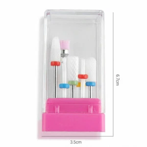Ceramic Nail Drill Bits Set Electric File Manicure Pedicure Nail Art Tools 7 Pcs - Picture 1 of 2