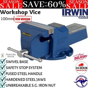 Irwin Vice Workshop Record Irwin 100Mm Hardened Garage Workbench Metal Work Tool - Picture 1 of 12