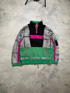 VTG Adidas Anorak Jacket Abstract Hipster Pattern Colorway Front Pocket Rare - Picture 1 of 9