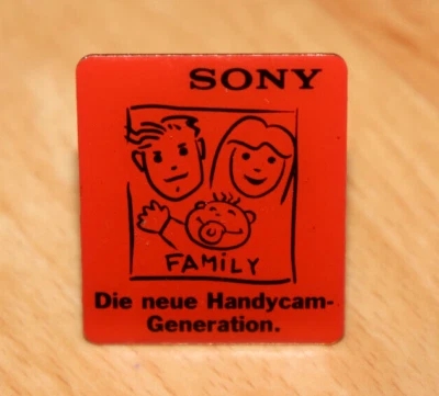 Sony Corporation Handycam Generation Vintage Rare Promo Pin / Badge. - Image 1 of 4