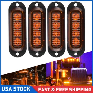 4x 4LED Side Marker Amber Lights Clearance Light Truck Trailer RV Waterproof - Picture 1 of 11