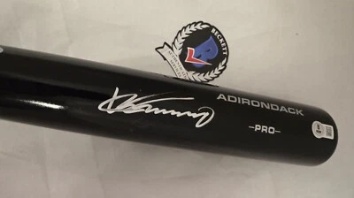 Vladimir Guerrero Sr. Signed Black Rawlings Baseball Bat Angels Expos Beckett - Image 1 of 4